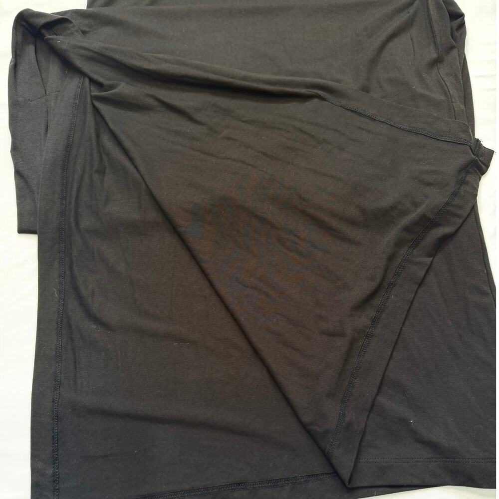 Seafolly One Shoulder Jersey Midi Dress Black Ribbed Minimalist Size XL NWT - Picture 10 of 13